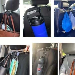 Planet Gates Black / 4pcs 4pcs Universal Car Seat Headrest Hooks For Storage, Universal Handbag, Purse, Coat Holder