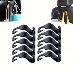 Planet Gates Black / 4pcs 4pcs Universal Car Seat Headrest Hooks For Storage, Universal Handbag, Purse, Coat Holder