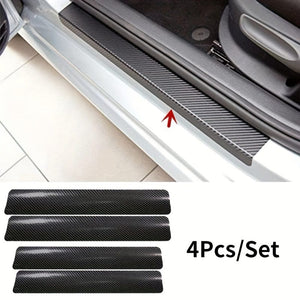 Planet Gates Black 4pcs Car Door Sill Anti-Kick Stickers: Protect Your Car from Scratches & Enhance Its Style!