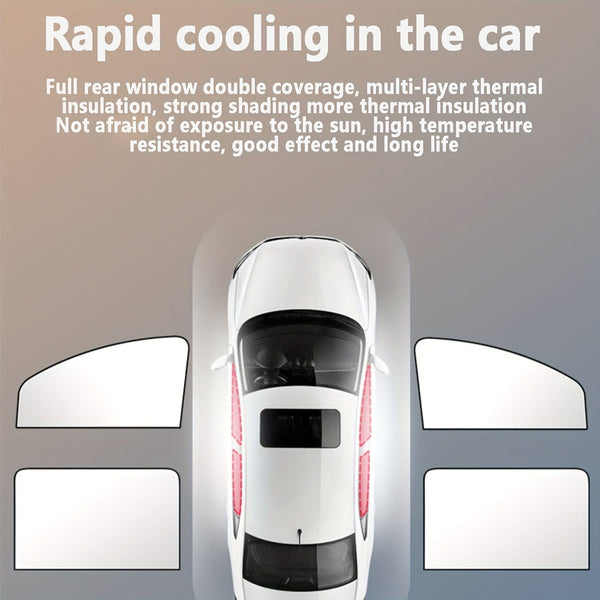 Planet Gates Black 4pcs (Front & Rear) Car Side Window Sun Shade Curtains, Curtain Privacy Curtains To Blackout Light