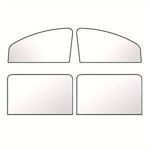 Planet Gates Black 4pcs (Front & Rear) Car Side Window Sun Shade Curtains, Curtain Privacy Curtains To Blackout Light