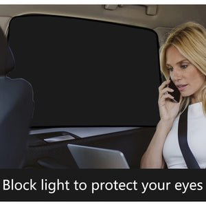 Planet Gates Black 4pcs (Front & Rear) Car Side Window Sun Shade Curtains, Curtain Privacy Curtains To Blackout Light