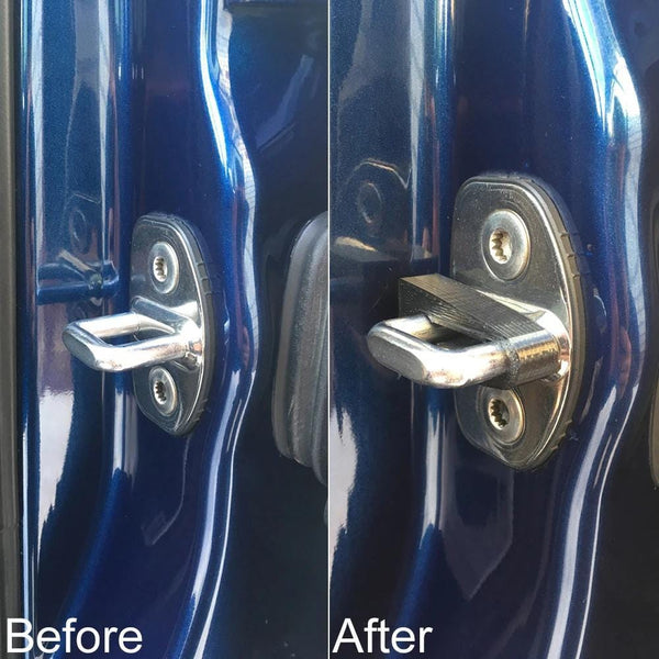 Planet Gates Black 4pcs Shock Absorber Rubber For VW For Audi For Skoda For Seat Car Door Lock Buffer Damping Seal Pad Deadener Quiet Replacement Accessories