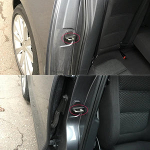 Planet Gates Black 4pcs Shock Absorber Rubber For VW For Audi For Skoda For Seat Car Door Lock Buffer Damping Seal Pad Deadener Quiet Replacement Accessories