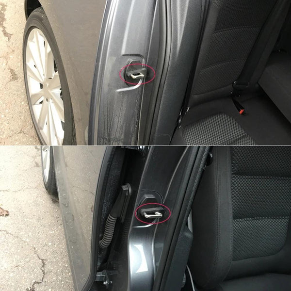 Planet Gates Black 4pcs Shock Absorber Rubber For VW For Audi For Skoda For Seat Car Door Lock Buffer Damping Seal Pad Deadener Quiet Replacement Accessories