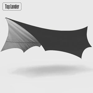 Planet Gates black 5.1x5.1m Large Camping Tarp Waterproof Octagon Butterfly Outdoor Sun Shelter Awning Tent Shade Sunshade Beach Tourist Canopy