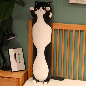 Planet Gates Black / 50CM Big Size Long Strip Clip Legs Cat Doll Stuffed Pillow Girls Sleep Plush Lazy Toy Doll Cuddle Sleep With Sleeping Dolls