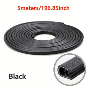 Planet Gates Black / 5m 5m Car Door Seal Edge Protector Auto Sealing Tape Strips Guard Trim Automobiles Door Trunk Stickers Decorative Seal For Cars