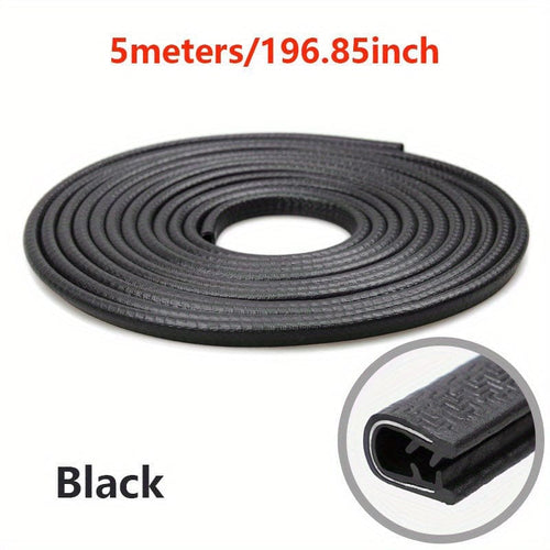 Planet Gates Black / 5m 5m Car Door Seal Edge Protector Auto Sealing Tape Strips Guard Trim Automobiles Door Trunk Stickers Decorative Seal For Cars