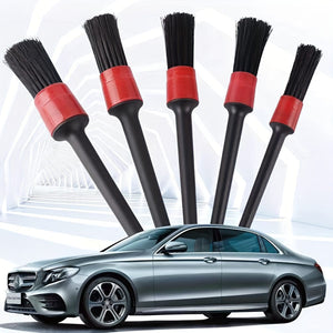 Planet Gates Black 5pcs Car Interior Cleaning Brush, Soft Bristle Detailing Brush, Car Interior Multifunctional Air Outlet Cleaning Brush