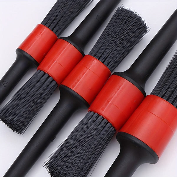 Planet Gates Black 5pcs Car Interior Cleaning Brush, Soft Bristle Detailing Brush, Car Interior Multifunctional Air Outlet Cleaning Brush
