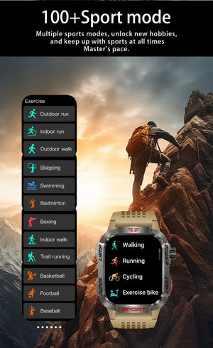 Planet Gates Black / 600mAh battery 2024 New For Xiaomi Military Smart Watch Men 1.96 inch GPS Compass IP68 Bluetooth call Outdoor Sports Fitness Tracker Smartwatch