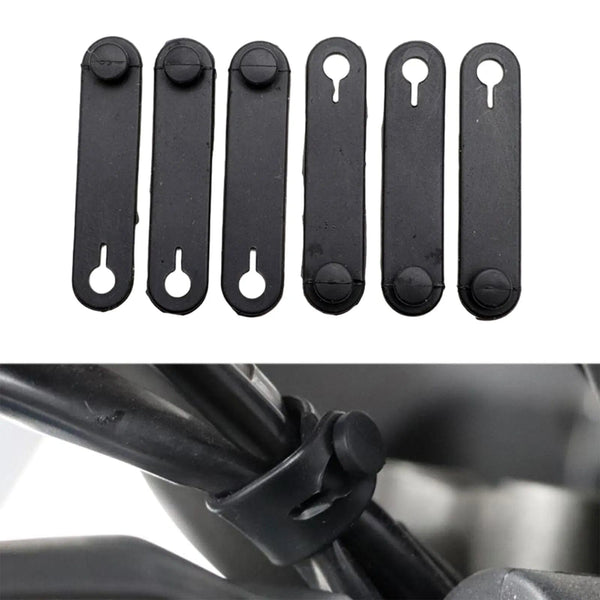 Planet Gates black 6pcs Motorcycle Rubber Frame Securing Cable Wiring Harness For Bmw R 1250 Gs Adventure Hornet Ktm Exc Accessories