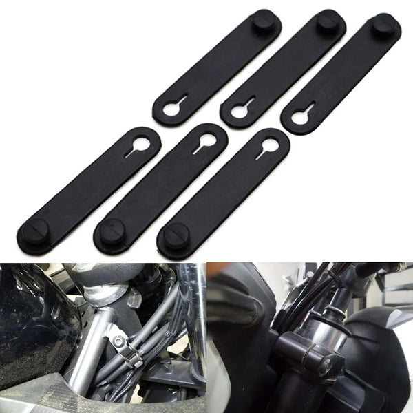 Planet Gates black 6pcs Motorcycle Rubber Frame Securing Cable Wiring Harness For Bmw R 1250 Gs Adventure Hornet Ktm Exc Accessories