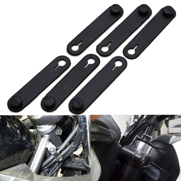 Planet Gates black 6pcs Motorcycle Rubber Frame Securing Cable Wiring Harness For Bmw R 1250 Gs Adventure Hornet Ktm Exc Accessories