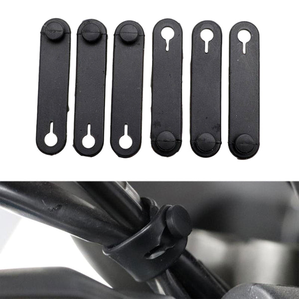 Planet Gates black 6pcs Motorcycle Rubber Frame Securing Cable Wiring Harness For Bmw R 1250 Gs Adventure Hornet Ktm Exc Accessories