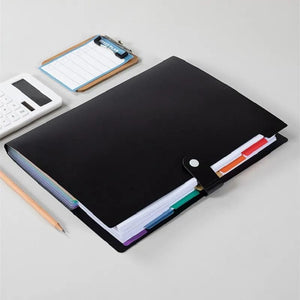 Planet Gates black 7 Layers Expanding A4 File Folder Storage Bag Test Paper Document Organizer File Briefcases School Stationery Office Supplies