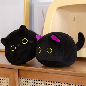 Planet Gates black / 70cm NEW Black Cat Plush Toy Soft Plushies Cute Stuffed Animal Cat Throw Pillow Doll Room Decor Kawaii Peluche Kids Birthday Gift