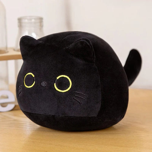 Planet Gates black / 70cm NEW Black Cat Plush Toy Soft Plushies Cute Stuffed Animal Cat Throw Pillow Doll Room Decor Kawaii Peluche Kids Birthday Gift