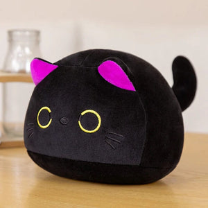 Planet Gates black / 70cm NEW Black Cat Plush Toy Soft Plushies Cute Stuffed Animal Cat Throw Pillow Doll Room Decor Kawaii Peluche Kids Birthday Gift