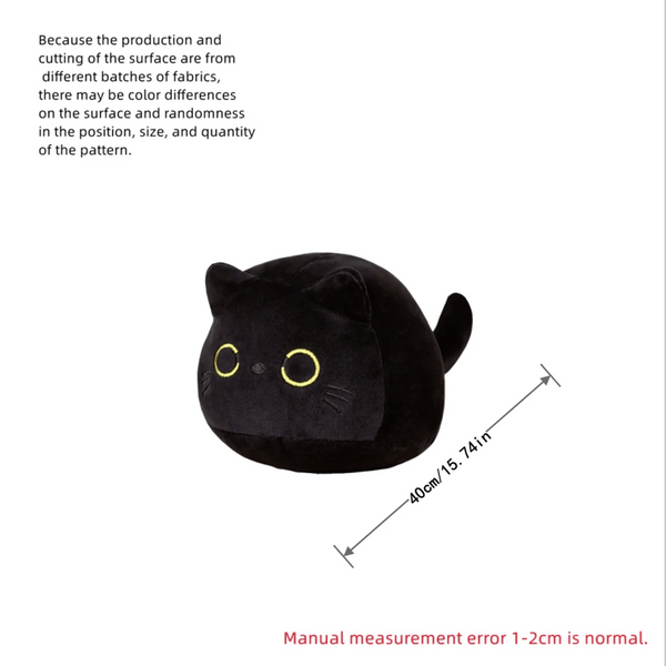 Planet Gates black / 70cm NEW Black Cat Plush Toy Soft Plushies Cute Stuffed Animal Cat Throw Pillow Doll Room Decor Kawaii Peluche Kids Birthday Gift
