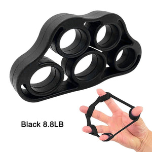 Planet Gates Black 8.8LB / CHINA Wrist Stretcher Finger Gripper Expander Strength Trainer Exercise Silicone Hand Gripper 5 Finger Pinch Carpal Expanders For Gym