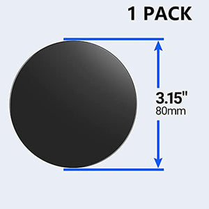 Planet Gates Black / 80mm / 3.15inch 1pc Adhesive Dashboard Pad Mounting Disk, For Car Suction Cup Phone Mount, 80mm (3.15") Sticky Sucker Disc For Dash Camera Windshield Holder, GPS, Etc.