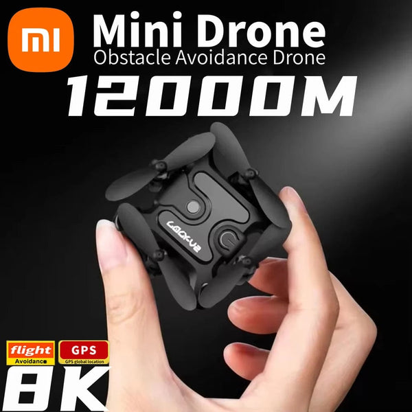 Planet Gates Black 8K 1Battery Xiaomi V2 Mini Drone Professional HD Camera 5G Wifi FPV Air Pressure Altitude Hold Foldable Quadcopter RC Drone Toys New UAV