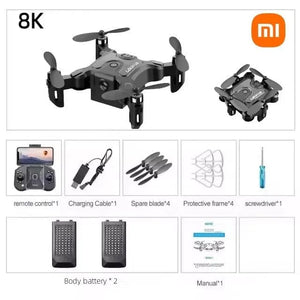 Planet Gates Black 8K 1Battery Xiaomi V2 Mini Drone Professional HD Camera 5G Wifi FPV Air Pressure Altitude Hold Foldable Quadcopter RC Drone Toys New UAV