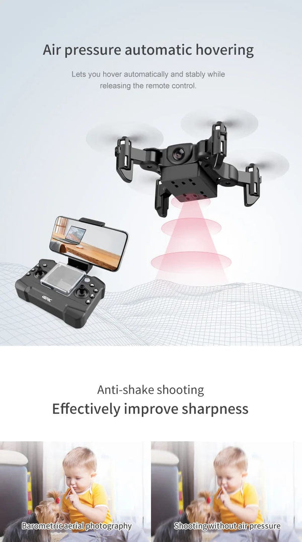 Planet Gates Black 8K 1Battery Xiaomi V2 Mini Drone Professional HD Camera 5G Wifi FPV Air Pressure Altitude Hold Foldable Quadcopter RC Drone Toys New UAV