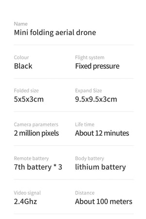 Planet Gates Black 8K 1Battery Xiaomi V2 Mini Drone Professional HD Camera 5G Wifi FPV Air Pressure Altitude Hold Foldable Quadcopter RC Drone Toys New UAV