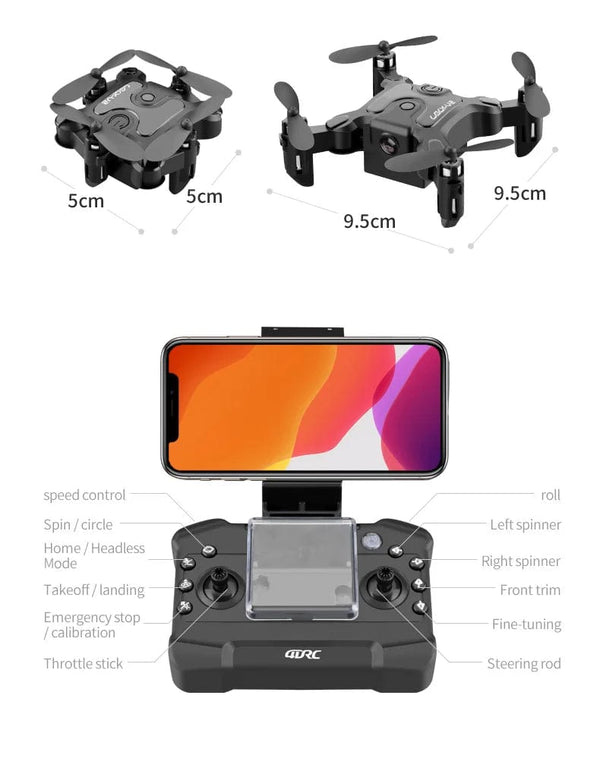 Planet Gates Black 8K 1Battery Xiaomi V2 Mini Drone Professional HD Camera 5G Wifi FPV Air Pressure Altitude Hold Foldable Quadcopter RC Drone Toys New UAV