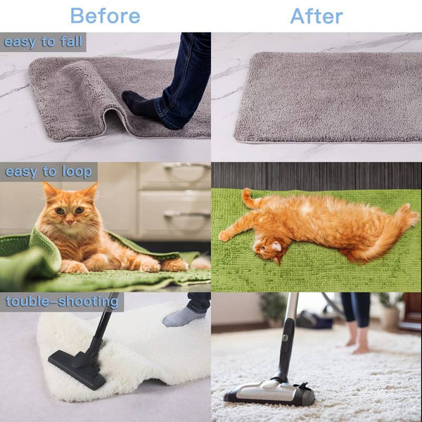 Planet Gates Black-8pcs 8pcs Reusable & Washable Rug Grippers: Keep Area Rugs Flat & Secure on Hardwood Floors & Tiles!