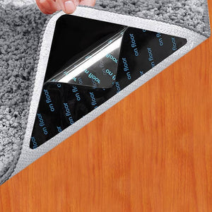 Planet Gates Black-8pcs 8pcs Reusable & Washable Rug Grippers: Keep Area Rugs Flat & Secure on Hardwood Floors & Tiles!