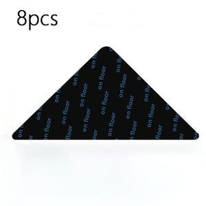 Planet Gates Black-8pcs 8pcs Reusable & Washable Rug Grippers: Keep Area Rugs Flat & Secure on Hardwood Floors & Tiles!