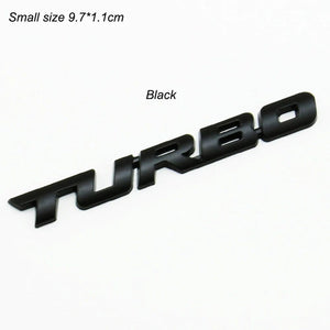 Planet Gates Black 9.7x1.1 Brand New Car Styling Car Turbo Boost Loading Boosting 3D Metal Chrome Zinc Alloy 3D Emblem Badge Sticker Decal Auto Accessory