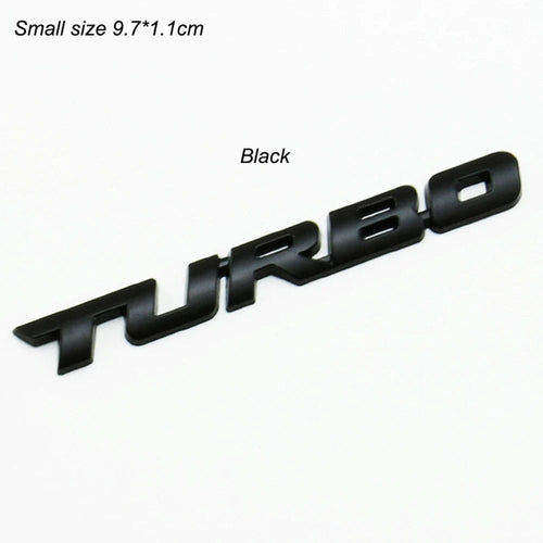 Planet Gates Black 9.7x1.1 Brand New Car Styling Car Turbo Boost Loading Boosting 3D Metal Chrome Zinc Alloy 3D Emblem Badge Sticker Decal Auto Accessory