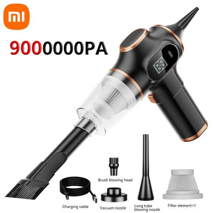 Planet Gates Black 9000000Pa Xiaomi Car Vacuum Cleaner High Power Strong Suction Deep Cleaning Handheld Vacuum Cleaner Dry And Wet Home Car Vacuum Cleaner