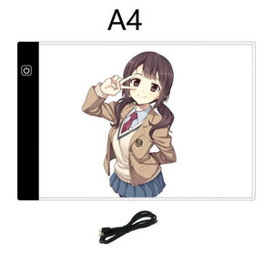 Planet Gates black A4 Size Large Drawing Copy Board 3 Level Dimmable LED Light Painting Tablet Learning Education Toys for Kids