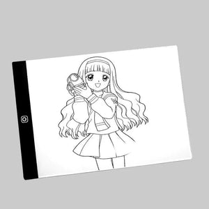 Planet Gates black A4 Size Large Drawing Copy Board 3 Level Dimmable LED Light Painting Tablet Learning Education Toys for Kids