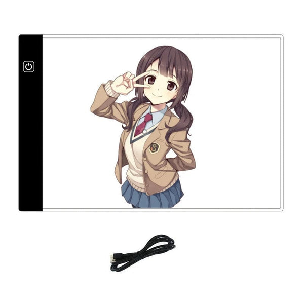 Planet Gates black A4 Size Large Drawing Copy Board 3 Level Dimmable LED Light Painting Tablet Learning Education Toys for Kids