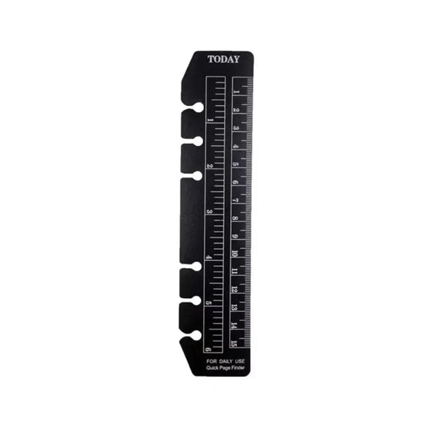 Planet Gates black-A6 6 Hole A5 A6 A7 Bookmark Straight Ruler Children Math Drafting Drawing Ruler Clear Flexible Dividing Ruler