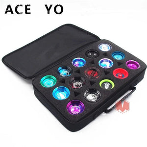 Planet Gates black ACEYO YOYO Bag  15 Holes Yo-yo admission package  Professional Yoyo Collectors Bag  Yoyo  accessories bag