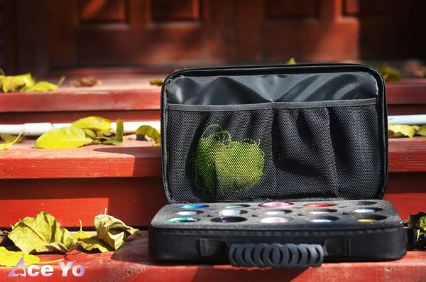 Planet Gates black ACEYO YOYO Bag  15 Holes Yo-yo admission package  Professional Yoyo Collectors Bag  Yoyo  accessories bag