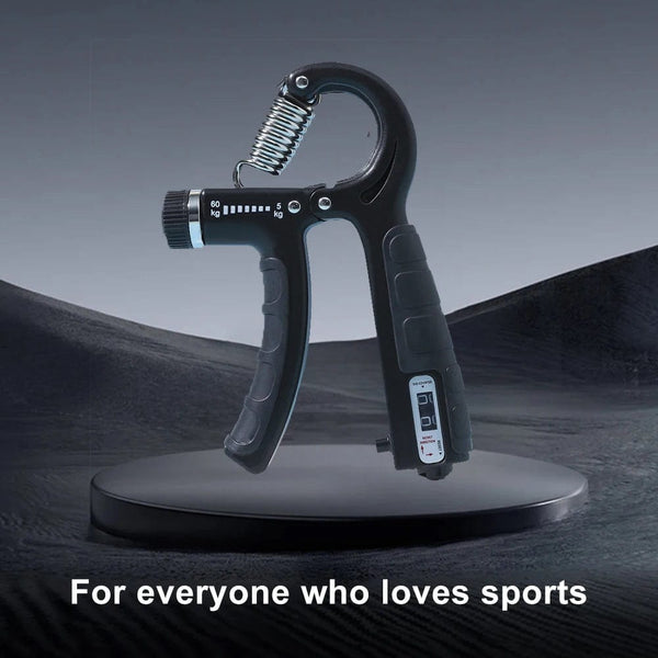 Planet Gates Black Adjustable Counting Professional Grip Trainer Arm Strength Arm Muscle Finger Rehabilitation Trainer Fitness Stress Reduction