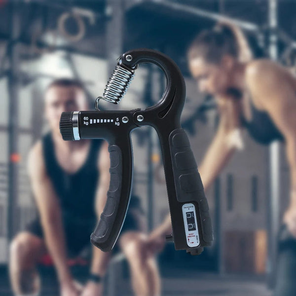 Planet Gates Black Adjustable Counting Professional Grip Trainer Arm Strength Arm Muscle Finger Rehabilitation Trainer Fitness Stress Reduction