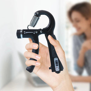 Planet Gates Black Adjustable Counting Professional Grip Trainer Arm Strength Arm Muscle Finger Rehabilitation Trainer Fitness Stress Reduction