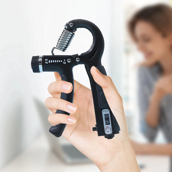 Planet Gates Black Adjustable Counting Professional Grip Trainer Arm Strength Arm Muscle Finger Rehabilitation Trainer Fitness Stress Reduction