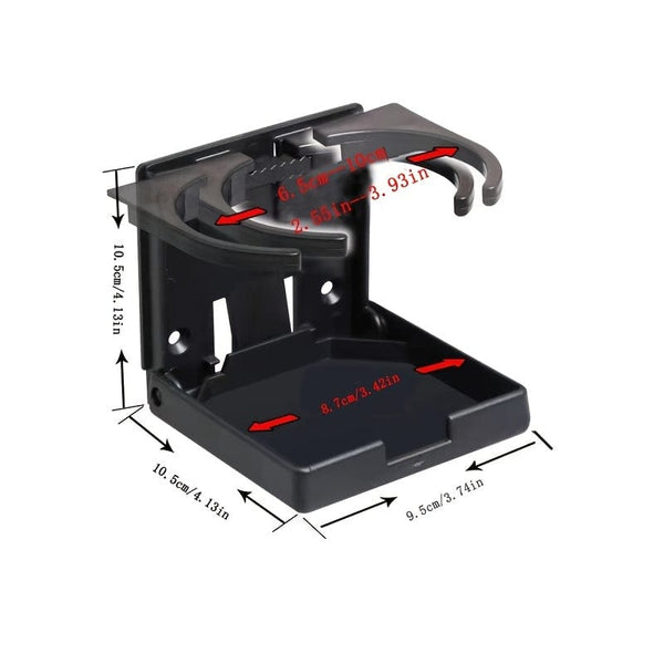 Planet Gates Black Adjustable Folding Beverage Holder, Car Water Cup Bracket Insulated Cup Mount Shelf Multi-functional Water Cup Holder For Car Truck