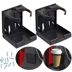 Planet Gates Black Adjustable Folding Beverage Holder, Car Water Cup Bracket Insulated Cup Mount Shelf Multi-functional Water Cup Holder For Car Truck